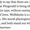 Excerpt from Commentary re:Wolfsheim